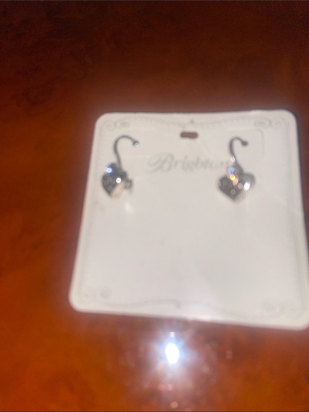 Brighton Silver Heart Drop Earrings